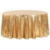 132" Round Sequin Tablecloth - Gold -Event Decoration Sales Shop EDD 132 Round sequin tablecloth Gold 01