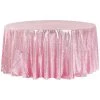 132" Round Sequin Tablecloth - Pink 1 132" Round Sequin Tablecloth - Pink -Event Decoration Sales Shop EDD 132 Round sequin tablecloth Pink 01