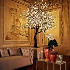 Lighted Cherry Blossom LED Tree - AC Adapter - 1000 LEDs - RGBW W/ Remote & Many Functions! - 8FT Tall -Event Decoration Sales Shop EDD FZYH 2510Q 8ft secondary 1