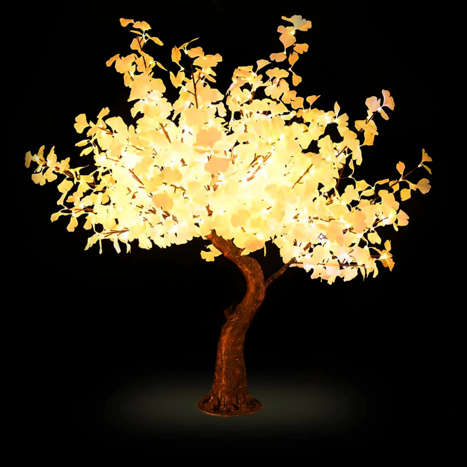 Lighted Grand Centerpiece Or Floor Ginkgo LED Tree - AC Adapter - 672 LEDs - Warm White- 6.5FT Tall 4 Lighted Grand Centerpiece Or Floor Ginkgo LED Tree - AC Adapter - 672 LEDs - Warm White- 6.5FT Tall - Image 2