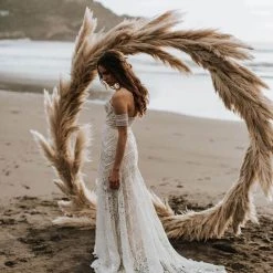 Faux Pampas Grass - 6 Stems - 38" Long - Dusty Rose 11 Faux Pampas Grass - 6 Stems - 38" Long - Dusty Rose -Event Decoration Sales Shop EDD Faux Pampas Grass 6 Stems 38 Long Dusty Rose 05