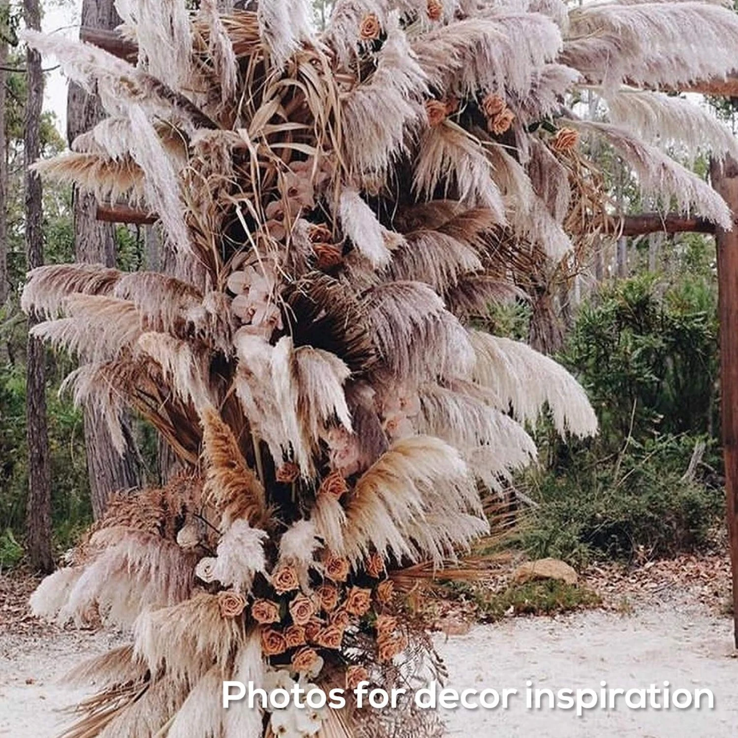 Faux Pampas Grass - 6 Stems - 48" Long - Soft Pink/Blush 5 Faux Pampas Grass - 6 Stems - 48" Long - Soft Pink/Blush - Image 3