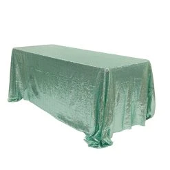Rectangle 90" X 156" Sequin Tablecloth By Eastern Mills - Premium Quality - Mint