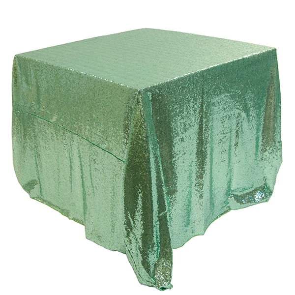 Square 90" X 90" Sequin Tablecloth By Eastern Mills - Premium Quality - Mint 3 Square 90" X 90" Sequin Tablecloth By Eastern Mills - Premium Quality - Mint