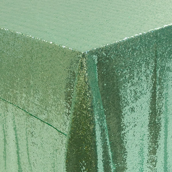 Square 90" X 90" Sequin Tablecloth By Eastern Mills - Premium Quality - Mint 4 Square 90" X 90" Sequin Tablecloth By Eastern Mills - Premium Quality - Mint - Image 2