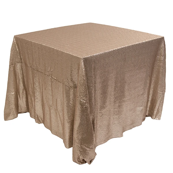 Square 90" X 90" Sequin Tablecloth By Eastern Mills - Premium Quality - Nude Matte 3 Square 90" X 90" Sequin Tablecloth By Eastern Mills - Premium Quality - Nude Matte