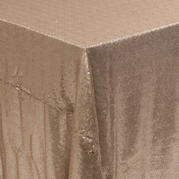 Square 90" X 90" Sequin Tablecloth By Eastern Mills - Premium Quality - Nude Matte 4 Square 90" X 90" Sequin Tablecloth By Eastern Mills - Premium Quality - Nude Matte - Image 2