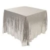 Square 90" X 90" Sequin Tablecloth By Eastern Mills - Premium Quality - Silver 1 Square 90" X 90" Sequin Tablecloth By Eastern Mills - Premium Quality - Silver -Event Decoration Sales Shop EDD JA01 90X90 SIL 1 2