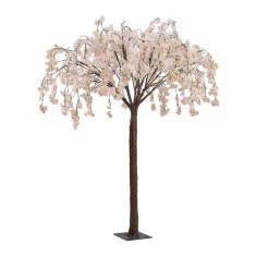 6FT Tall Drooping Cherry Bloom Tabletop Centerpieces Tree - 9 Interchangeable Branches - Blush/Light Pink