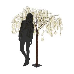 6FT Tall Drooping Cherry Bloom Tabletop Centerpieces Tree - 9 Interchangeable Branches - White 10 6FT Tall Drooping Cherry Bloom Tabletop Centerpieces Tree - 9 Interchangeable Branches - White -Event Decoration Sales Shop EDD SLTMB19 6 WHT 03