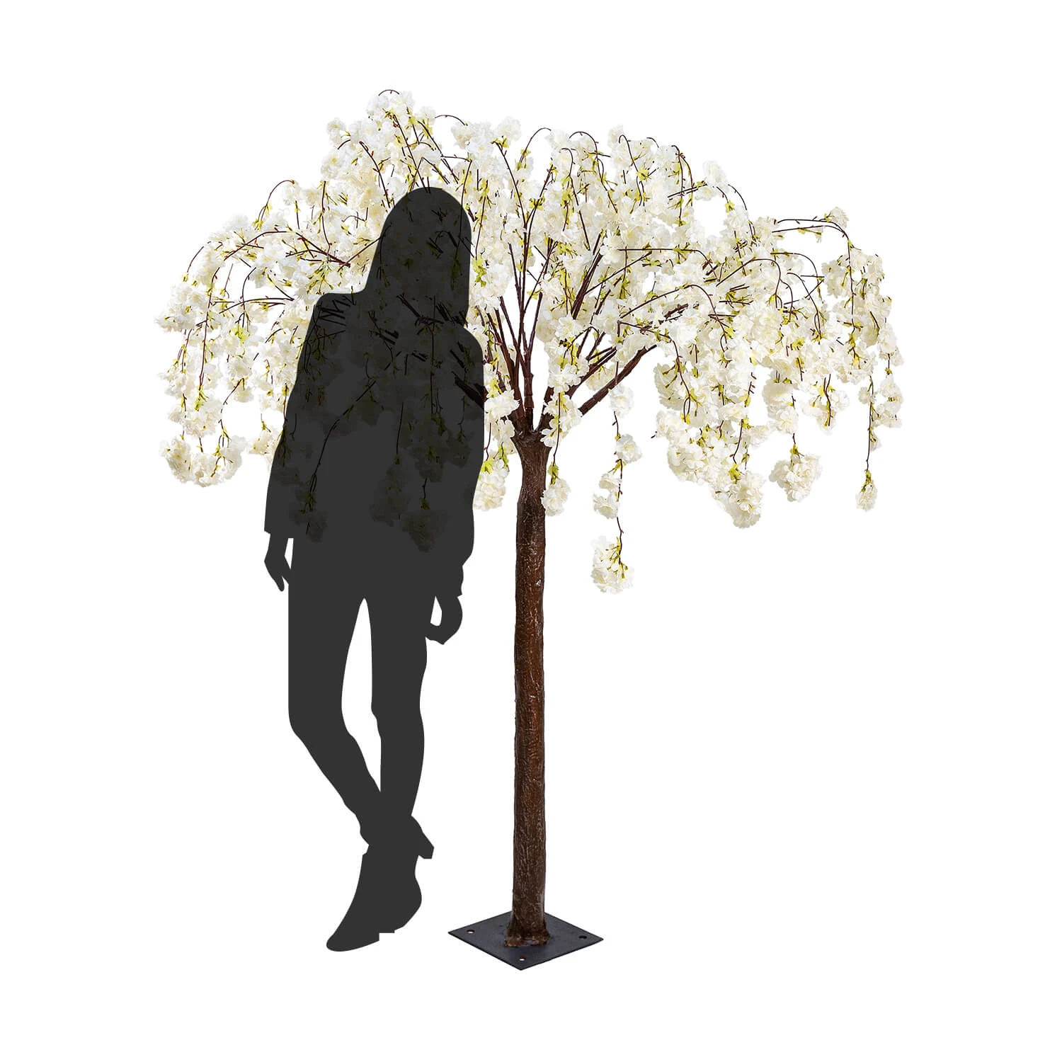 6FT Tall Drooping Cherry Bloom Tabletop Centerpieces Tree - 9 Interchangeable Branches - White 5 6FT Tall Drooping Cherry Bloom Tabletop Centerpieces Tree - 9 Interchangeable Branches - White - Image 3