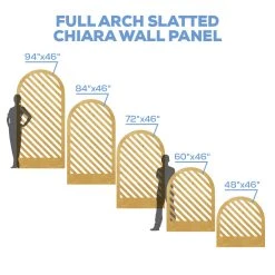 Large Full Arch Slatted Chiara Wall Panel - (Pick 3!) - Select Your Size! -Event Decoration Sales Shop EDD Slatted Panel Full Arch 03