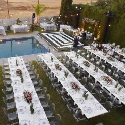 Ebony/Ivory Snaplock Dance Floor Set - Easy Assembly, Portable With Edging & Transport Cart! - 36" X 36" Tiles -Event Decoration Sales Shop EDD Snaplock Slate Ebony Ivory 36x36 05