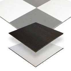 Ebony/Ivory Snaplock Dance Floor Set - Easy Assembly, Portable With Edging & Transport Cart! - 36" X 36" Tiles