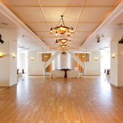 Maple Snaplock Dance Floor Set - Easy Assembly, Portable With Edging & Transport Cart! - 12" X 12" Tiles -Event Decoration Sales Shop EDD Snaplock Slate Maple 12x12 03