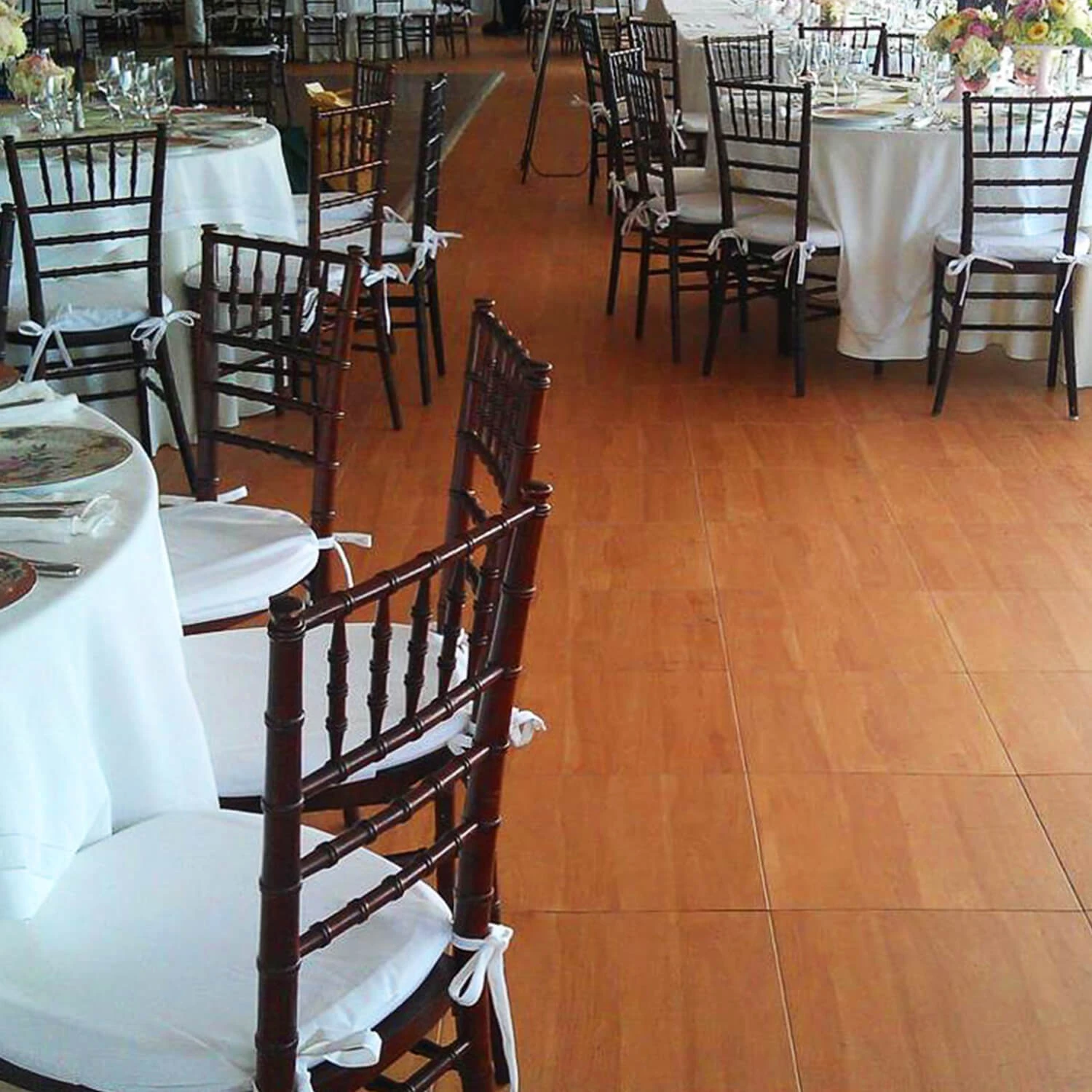 Maple Snaplock Dance Floor Set - Easy Assembly, Portable With Edging & Transport Cart! - 36" X 36" Tiles 6 Maple Snaplock Dance Floor Set - Easy Assembly, Portable With Edging & Transport Cart! - 36" X 36" Tiles - Image 4