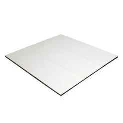 Slate White Snaplock Dance Floor Set - Easy Assembly, Portable With Edging & Transport Cart! - 12" X 12" Tiles