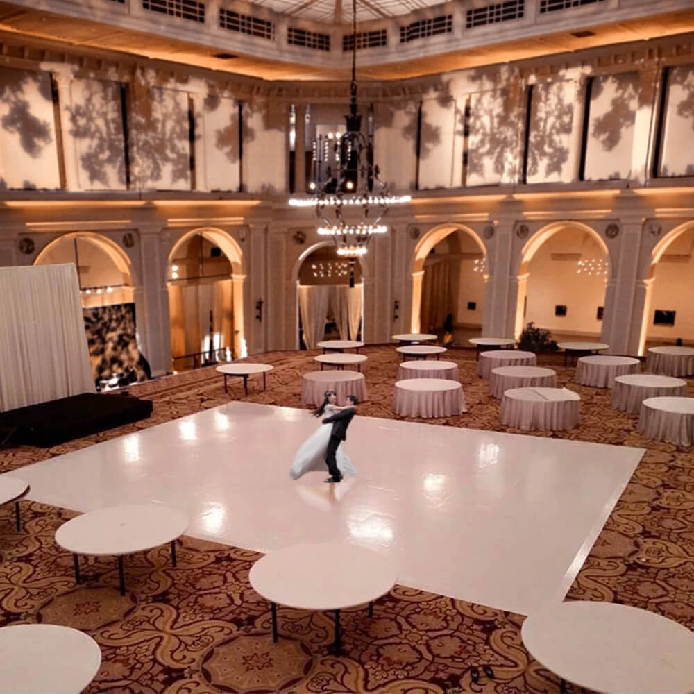 Premium Vinyl Dance Floor Wrap Custom Size - White 4 Premium Vinyl Dance Floor Wrap Custom Size - White - Image 2