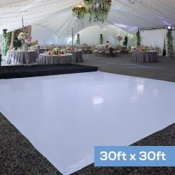 Premium Vinyl Dance Floor Wrap - White - 30ft X 30ft