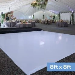 Premium Vinyl Dance Floor Wrap - White - 8ft X 8ft