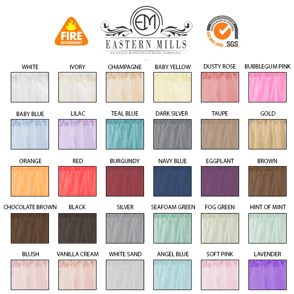 Single Piece -Dark Brown FR Sheer Prefabricated Ceiling Drape Panel - Choose Length And Drop! 6 Single Piece -Dark Brown FR Sheer Prefabricated Ceiling Drape Panel - Choose Length And Drop! - Image 4