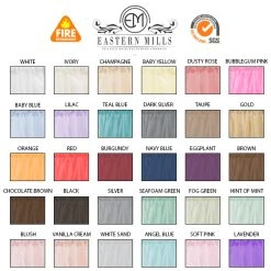Single Piece -Lavender FR Sheer Prefabricated Ceiling Drape Panel - Choose Length And Drop! -Event Decoration Sales Shop FR SHEER SWATCH COLORS 2 2
