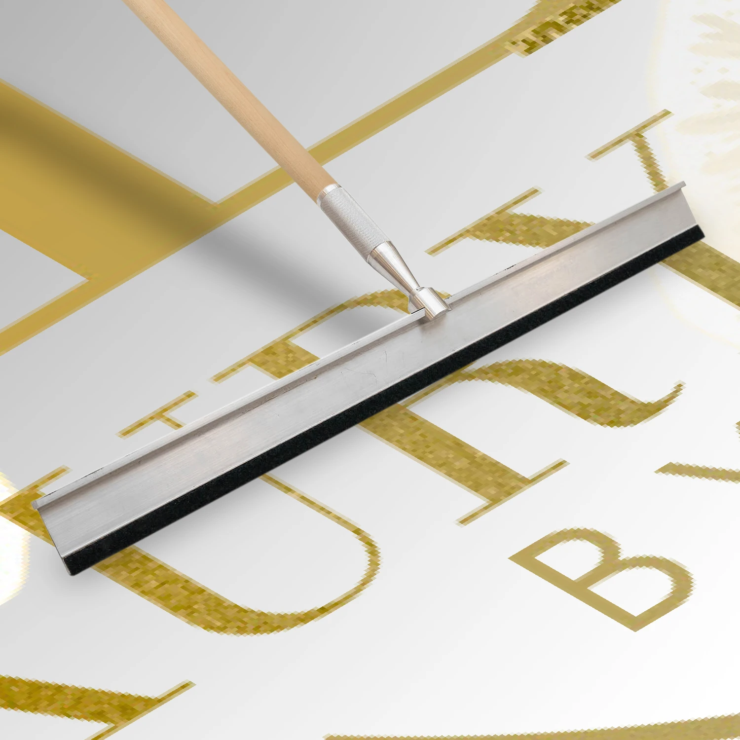 Dance Floor Wrap Pro Aluminum Felt Applicator Squeegee - 26" 3 Dance Floor Wrap Pro Aluminum Felt Applicator Squeegee - 26"