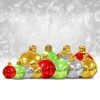 DELUXE Inflatable GIANT Christmas Ornament Kit (Includes Pump) - 3 Sizes / 12 Piece Kit! -Event Decoration Sales Shop INFLT ORNAMENT KIT