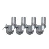 QuickLock Staging 8" High Stage Legs With Casters With Brakes (4-Pack)