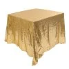 Square 90" X 90" Sequin Tablecloth By Eastern Mills - Premium Quality - Light Gold -Event Decoration Sales Shop JA01 90X90 LGLD 1 2