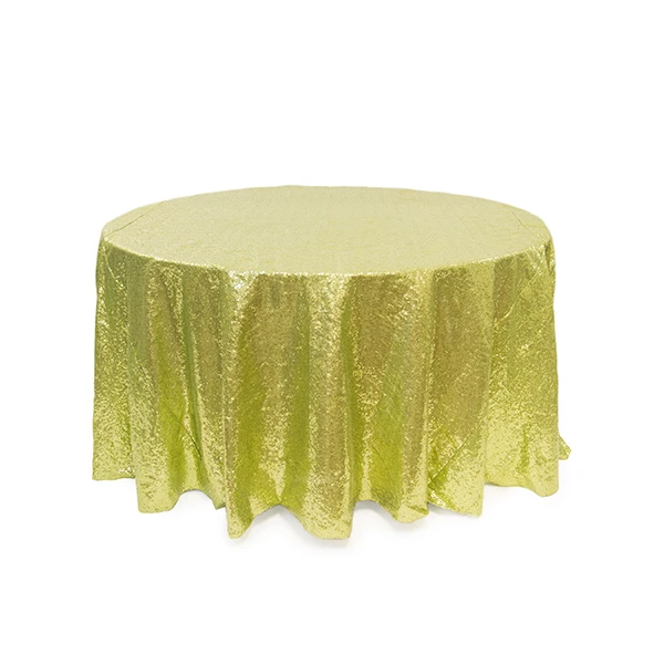 Olive Round Sequin Tablecloth By Eastern Mills - 126" Round 3 Olive Round Sequin Tablecloth By Eastern Mills - 126" Round