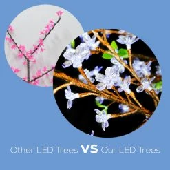 Lighted Cherry Blossom LED Tree - AC Adapter - 1000 LEDs - RGBW W/ Remote & Many Functions! - 8FT Tall -Event Decoration Sales Shop LED trees comparison 1 2 3 4 5 6 7