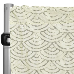 Ivory Mermaid Sequin Backdrop Curtain W/ 4" Rod Pocket By Eastern Mills - 10ft Long X 4.5ft Wide