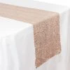 Economy Sequin Table Runner 12" X 108" - 6 Pieces - Blush