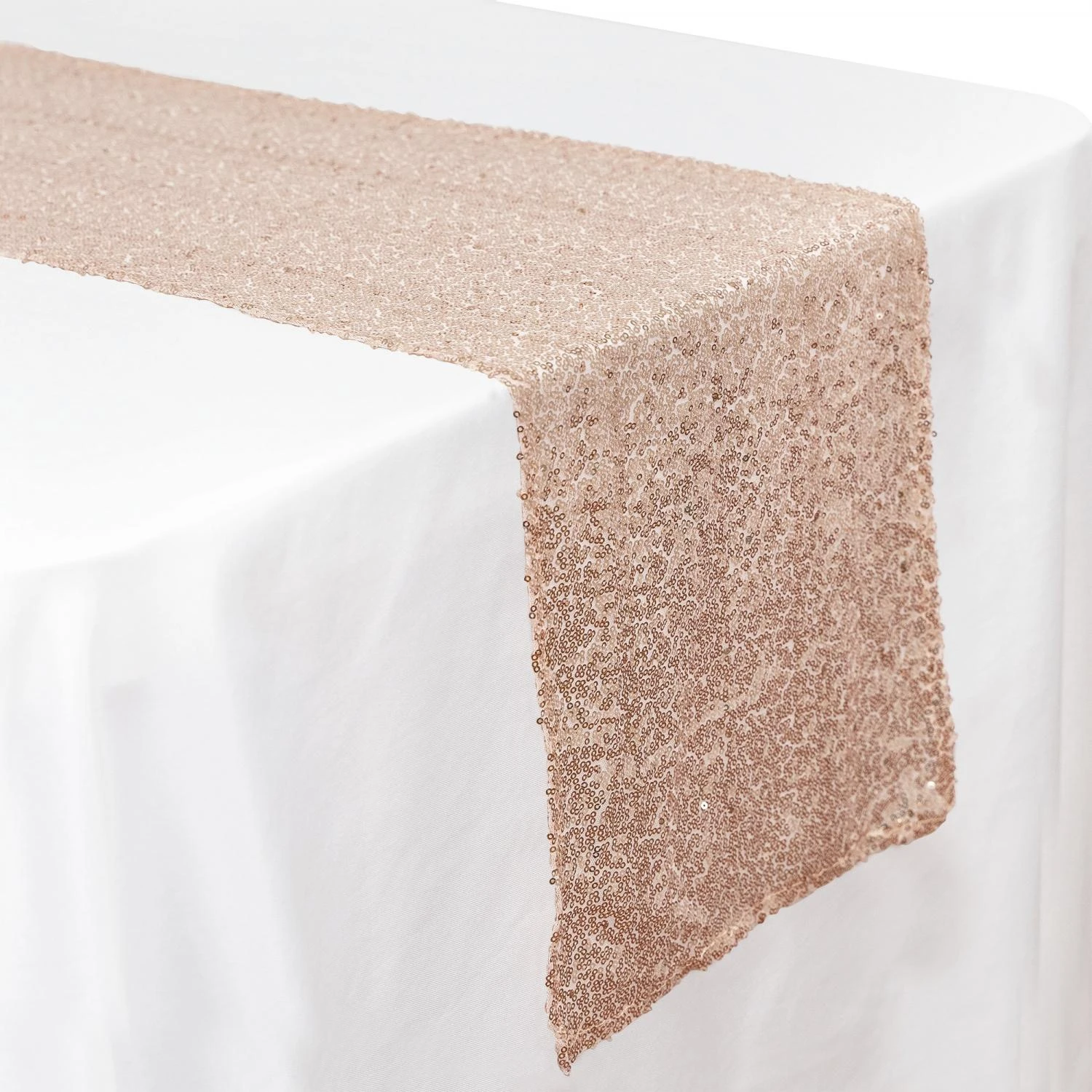 Economy Sequin Table Runner 12" X 108" - 6 Pieces - Blush 3 Economy Sequin Table Runner 12" X 108" - 6 Pieces - Blush
