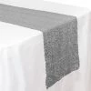 Economy Sequin Table Runner 12" X 108" - 6 Pieces - Silver