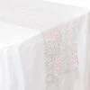 Economy Sequin Table Runner 12" X 108" - 6 Pieces - White Iridescent