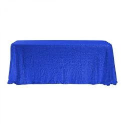 Economy Rectangle Sequin Table Cover 60" X 102" - Royal Blue