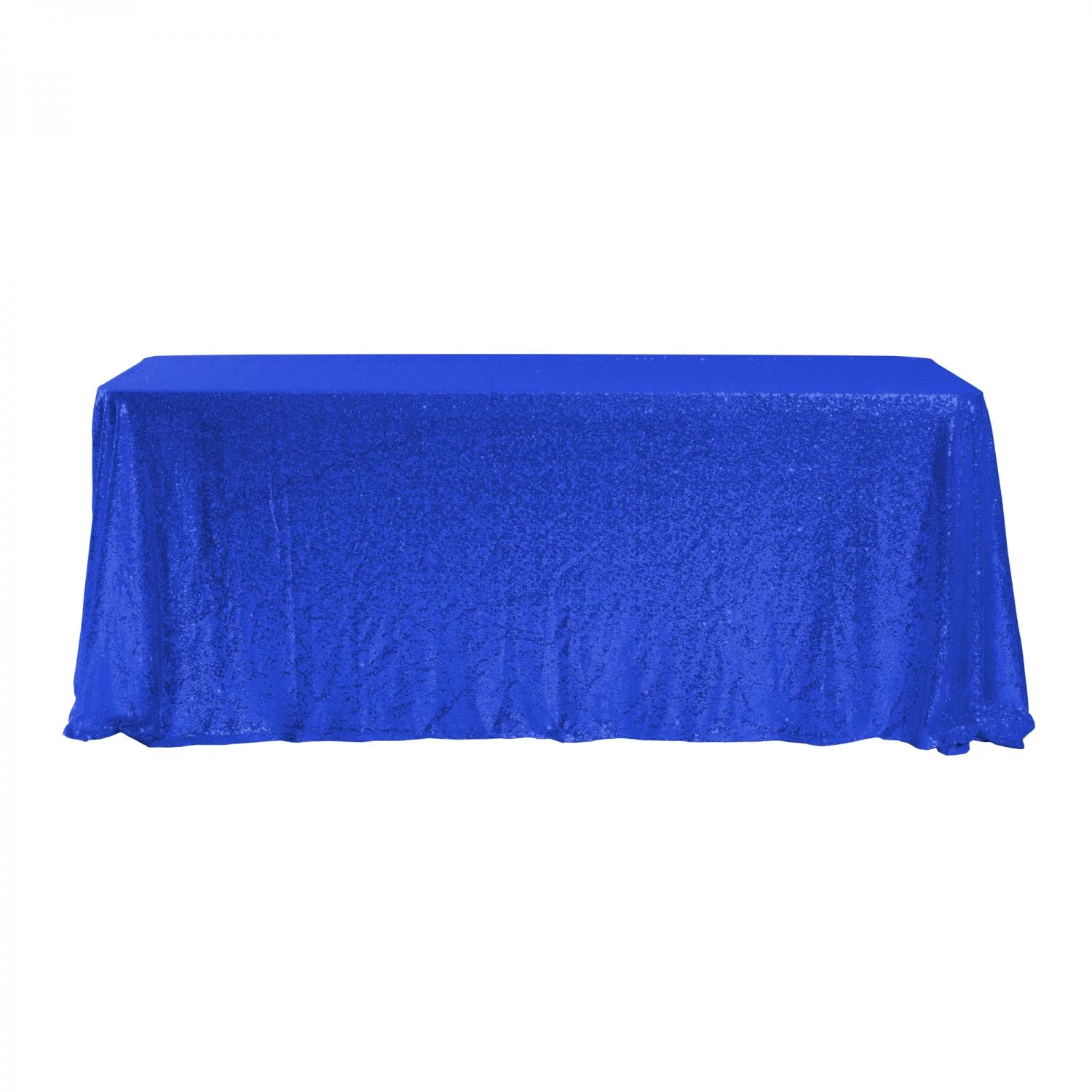 Economy Rectangle Sequin Table Cover 60" X 102" - Royal Blue 3 Economy Rectangle Sequin Table Cover 60" X 102" - Royal Blue