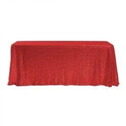 Economy Rectangle Sequin Table Cover 60" X 102" - Red