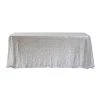 Economy Rectangle Sequin Table Cover 60" X 102" - Silver -Event Decoration Sales Shop PFO 38 0042SV 1