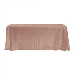 Economy Rectangle Sequin Table Cover 90" X 156" - Blush