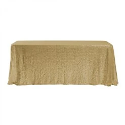 Economy Rectangle Sequin Table Cover 90" X 156" - Gold