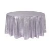 Economy Round Sequin Table Cover 108" - White Iridescent 1 Economy Round Sequin Table Cover 108" - White Iridescent -Event Decoration Sales Shop PFO 38 0045WHAB 1