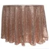 Economy Round Sequin Table Cover 120" - Blush -Event Decoration Sales Shop PFO 38 0046BH 1