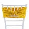 Economy Twisted Sequin Spandex Chair Sash - 6 Pieces - Gold