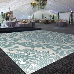 Premium Vinyl Dance Floor Wrap Custom Size - Eclectic Volumetric Ice