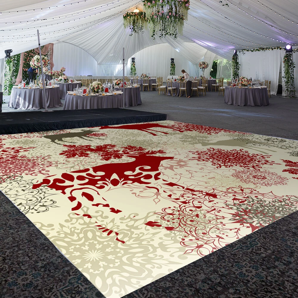 Premium Vinyl Dance Floor Wrap Custom Size - Christmas Day A Retro Xmas 3 Premium Vinyl Dance Floor Wrap Custom Size - Christmas Day A Retro Xmas