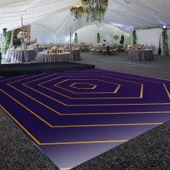 Premium Vinyl Dance Floor Wrap Custom Size - Geometric Dome