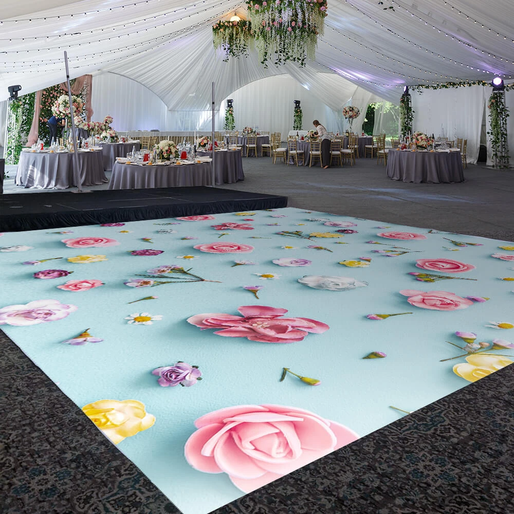Premium Vinyl Dance Floor Wrap Custom Size - Easter Day Let It Bloom 3 Premium Vinyl Dance Floor Wrap Custom Size - Easter Day Let It Bloom